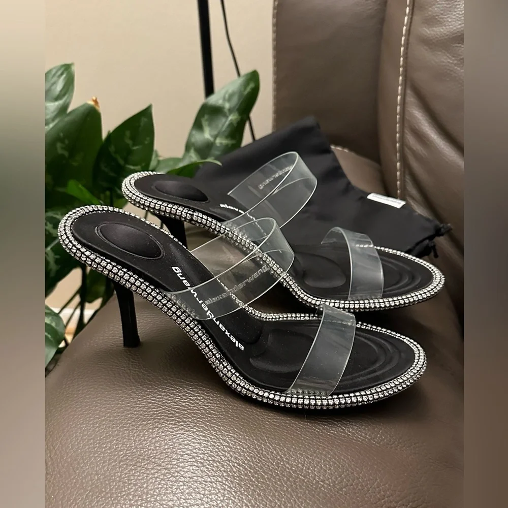 Alexander Wang
Kira 85MM Embellished PVC Black Sandals. Size 37 (7) - Picture 4 of 14